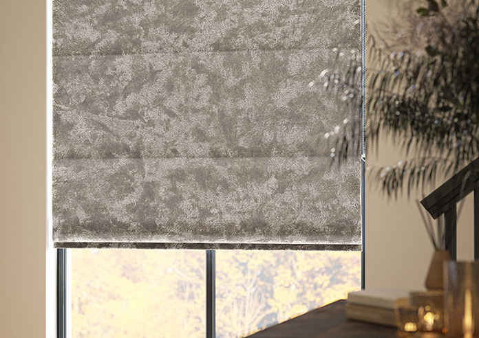 Cyrus Crushed Velvet, Latte - Roman Blind - Image 5